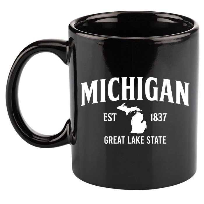 Michigan Est 1837 Great Lake State MI Pride USA 11oz C Handle Ceramic Mug