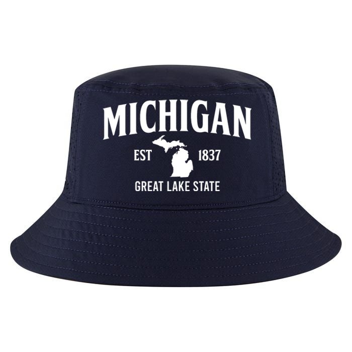 Michigan Est 1837 Great Lake State MI Pride USA Cool Comfort Performance Bucket Hat