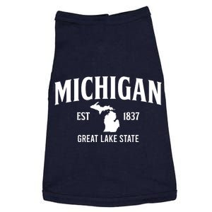 Michigan Est 1837 Great Lake State MI Pride USA Doggie Tank