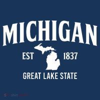 Michigan Est 1837 Great Lake State MI Pride USA Apron