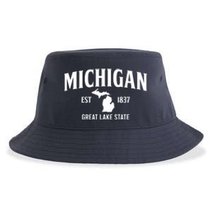 Michigan Est 1837 Great Lake State MI Pride USA Sustainable Bucket Hat