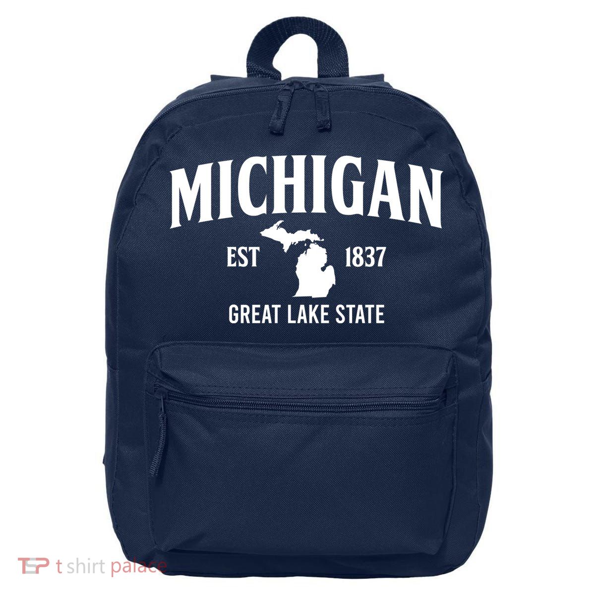 Michigan Est 1837 Great Lake State MI Pride USA 16 in Basic Backpack