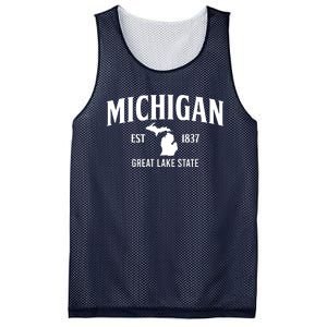 Michigan Est 1837 Great Lake State MI Pride USA Mesh Reversible Basketball Jersey Tank