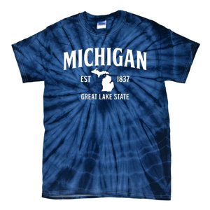 Michigan Est 1837 Great Lake State MI Pride USA Tie-Dye T-Shirt