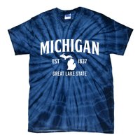Michigan Est 1837 Great Lake State MI Pride USA Tie-Dye T-Shirt