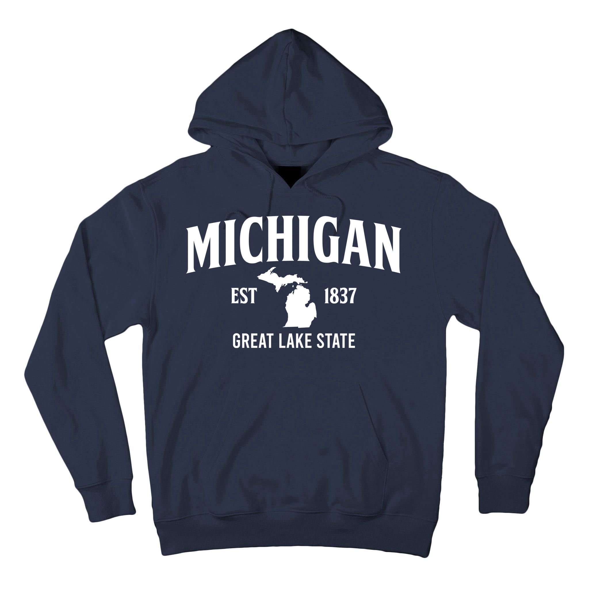 Michigan Est 1837 Great Lake State MI Pride USA Tall Hoodie