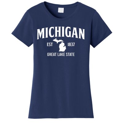 Michigan Est 1837 Great Lake State MI Pride USA Women's T-Shirt