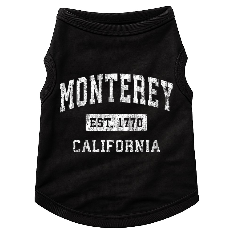Monterey Est 1770 California Ca Vintage Established Sports Design Doggie Tank