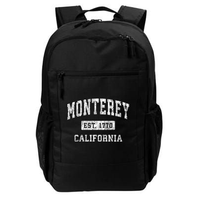 Monterey Est 1770 California Ca Vintage Established Sports Design Backpack