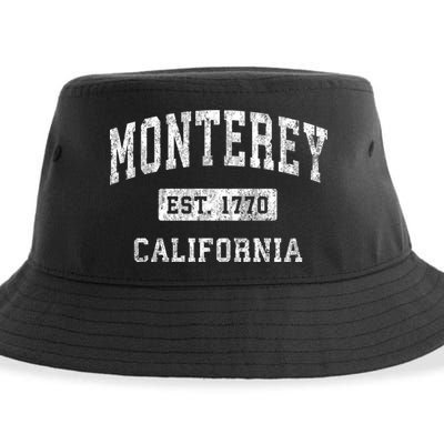 Monterey Est 1770 California Ca Vintage Established Sports Design Sustainable Bucket Hat