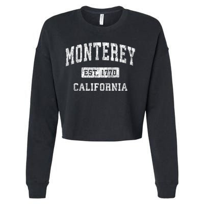 Monterey Est 1770 California Ca Vintage Established Sports Design Cropped Pullover Crew