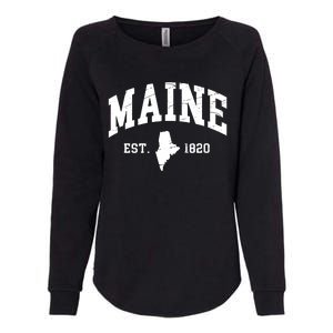 Maine Est 1820 Distressed Worn Design Classic Womens California Wash Sweatshirt