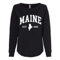 Maine Est 1820 Distressed Worn Design Classic Womens California Wash Sweatshirt