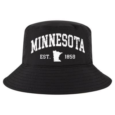 Minnesota Est. 1858 Distressed Worn Design Classic Cool Comfort Performance Bucket Hat