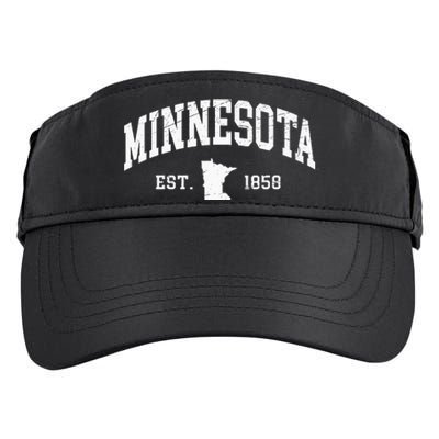 Minnesota Est. 1858 Distressed Worn Design Classic Adult Drive Performance Visor