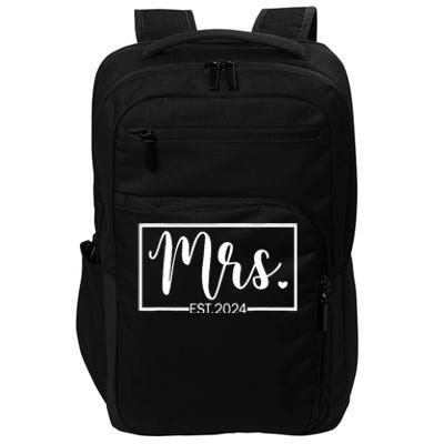 Mrs. Est. 2024 Just Married Wedding Wife Mr & Mrs Gifts Impact Tech Backpack