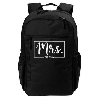 Mrs. Est. 2024 Just Married Wedding Wife Mr & Mrs Gifts Daily Commute Backpack