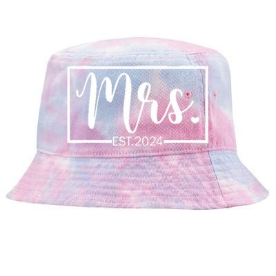 Mrs. Est. 2024 Just Married Wedding Wife Mr & Mrs Gifts Tie-Dyed Bucket Hat