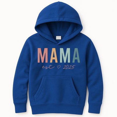 Mama Est 2025 Expect Baby Mothers Day Kids Hoodie