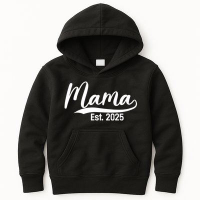 Mama Est. 2025 Expect Baby Mothers Day 2025 New Mom  Kids Hoodie
