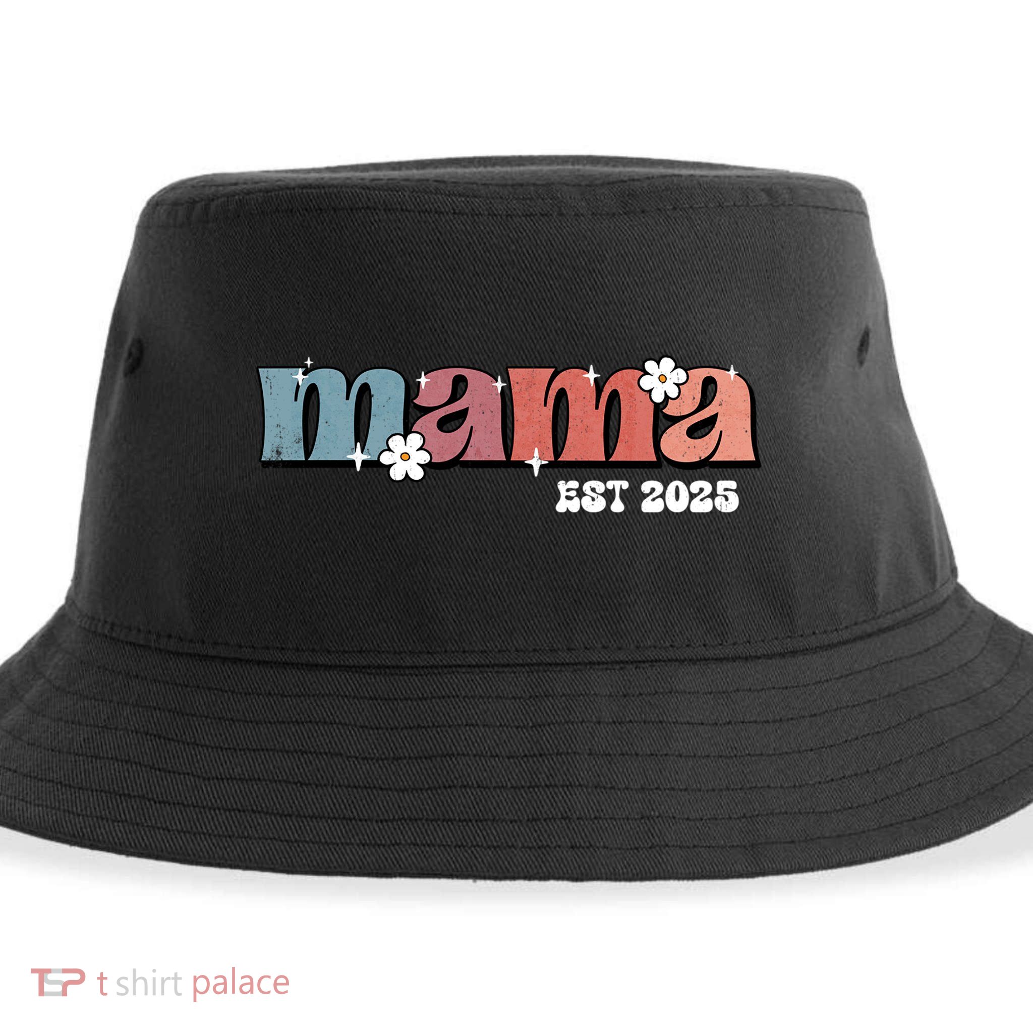 Mama Est 2025 Mother's Day New Mom Expect Baby Mama To Be  Sustainable Bucket Hat
