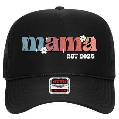 Mama Est 2025 Mother's Day New Mom Expect Baby Mama To Be  Trucker Hat