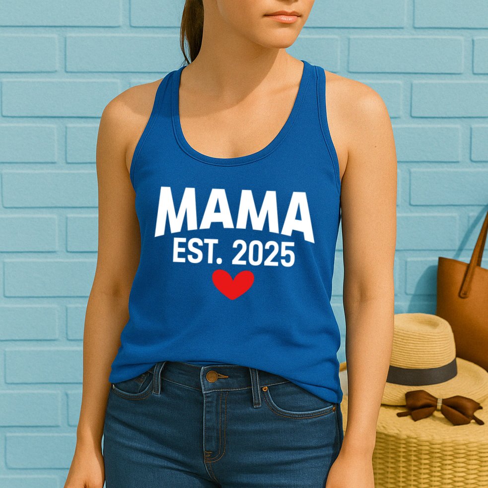 Mama Est. 2025 Expect Baby New Mom Mama 2025 Mothers Day  Womens Tank Top