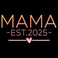 Mama Est. 2025 Expect Baby New Mom Mothers Day Women's V-Neck T-Shirt