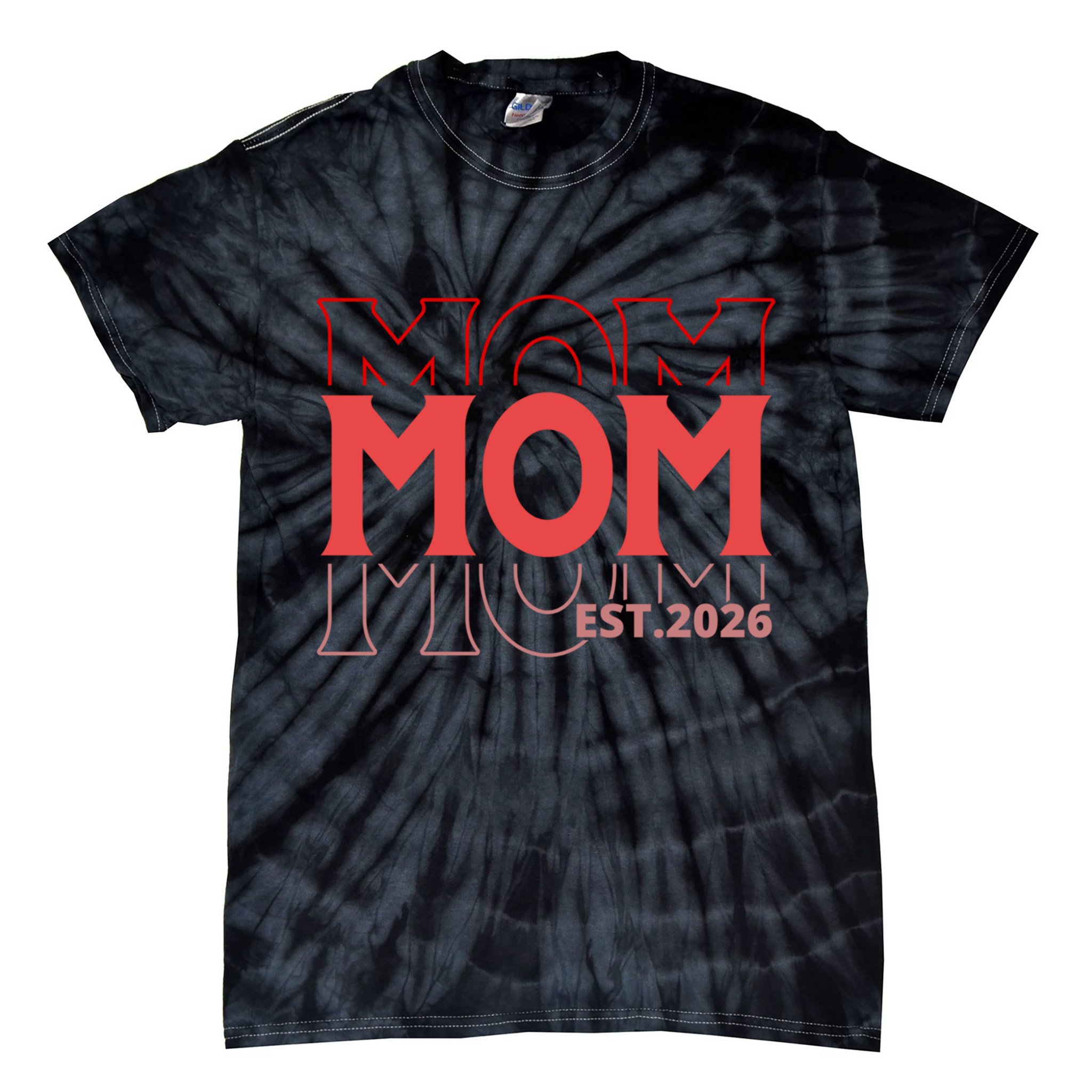 Mama Est. 2026 Expect Baby New Mom Mothers Day Tie-Dye T-Shirt