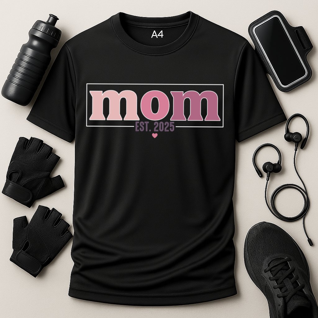 Mama Est. 2025 Expect Baby New Mom Mothers Day Cooling Performance Crew T-Shirt