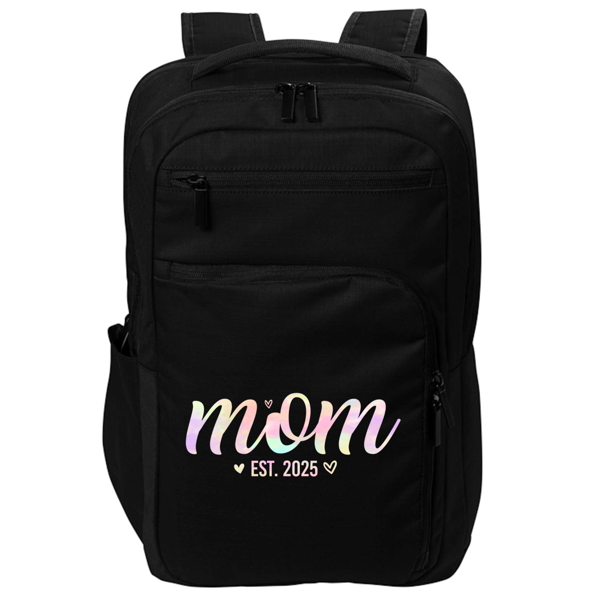 Mom Est 2025 Expect Baby New First Mommy Mama Mother's Day  Impact Tech Backpack