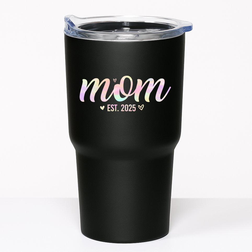 Mom Est 2025 Expect Baby New First Mommy Mama Mother's Day  Tumbler