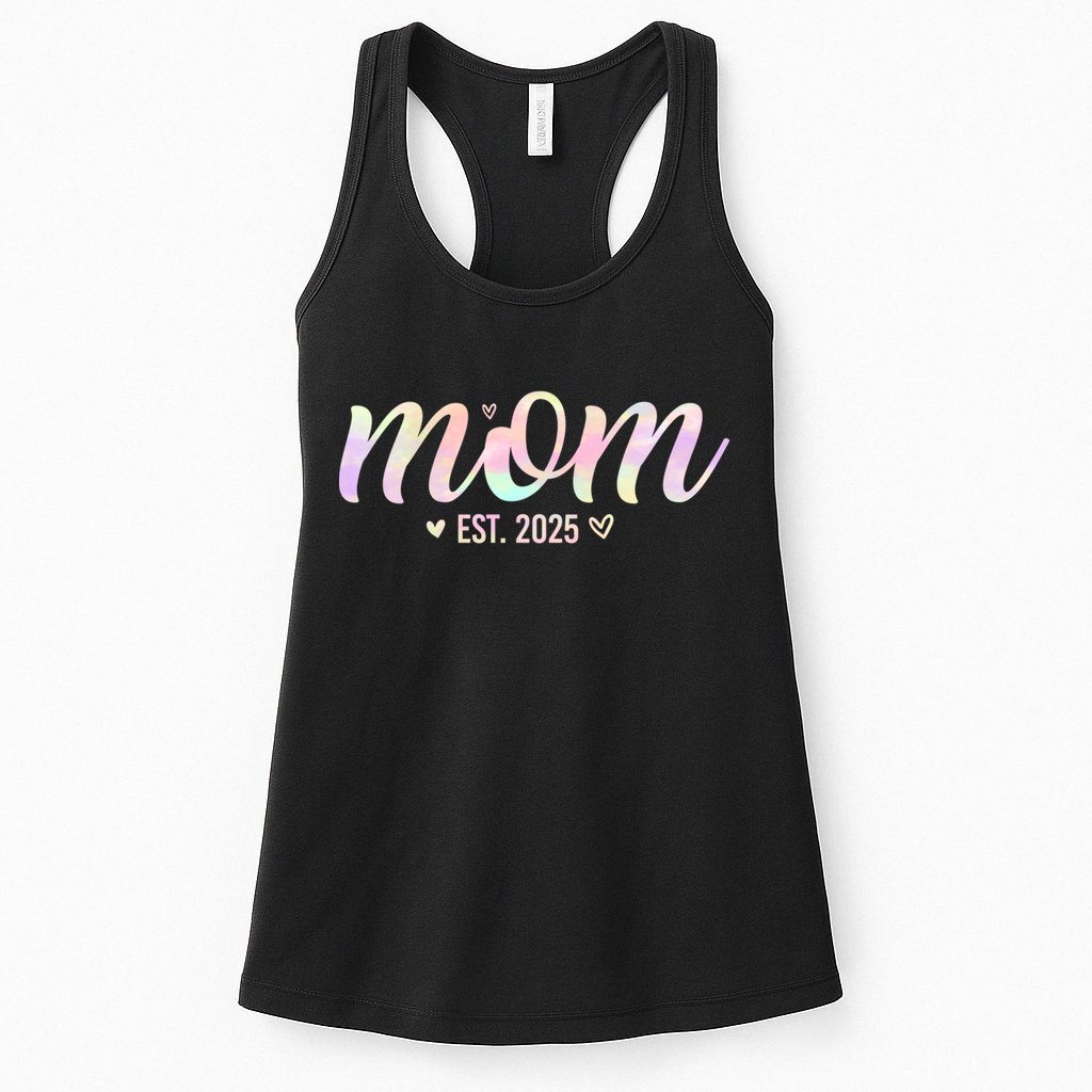 Mom Est 2025 Expect Baby New First Mommy Mama Mother's Day  Womens Tank Top