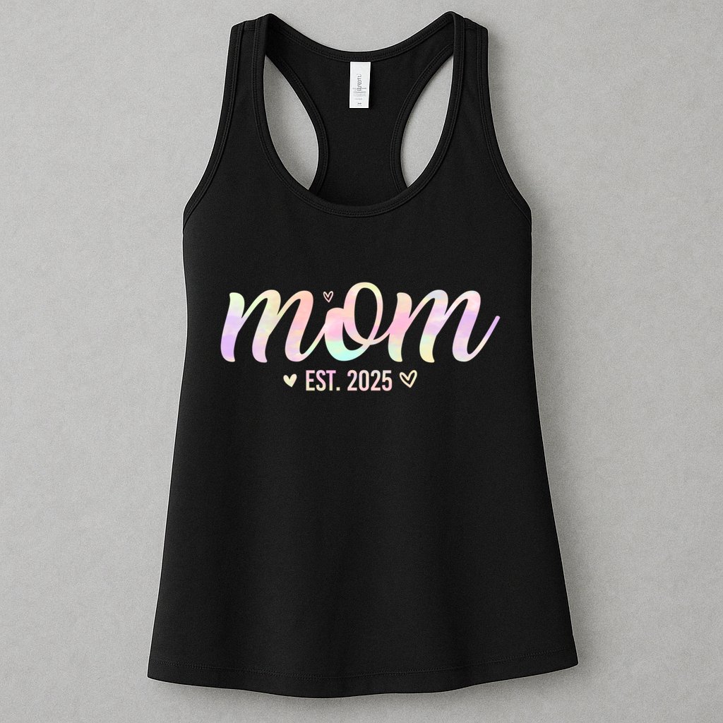 Mom Est 2025 Expect Baby New First Mommy Mama Mother's Day  Womens Tank Top