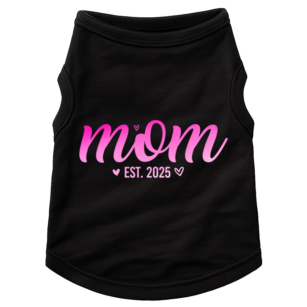 Mom Est 2025 Expect Baby New First Mommy Mama Mother's Day  Doggie Tank