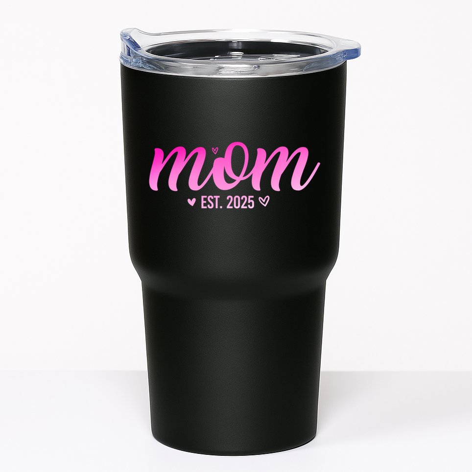 Mom Est 2025 Expect Baby New First Mommy Mama Mother's Day  Tumbler