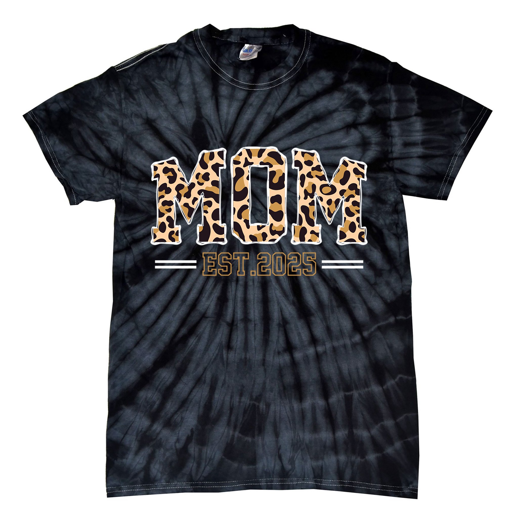 Mom Est 2025 Expect Baby New First Mommy Mama Mother's Day  Tie-Dye T-Shirt