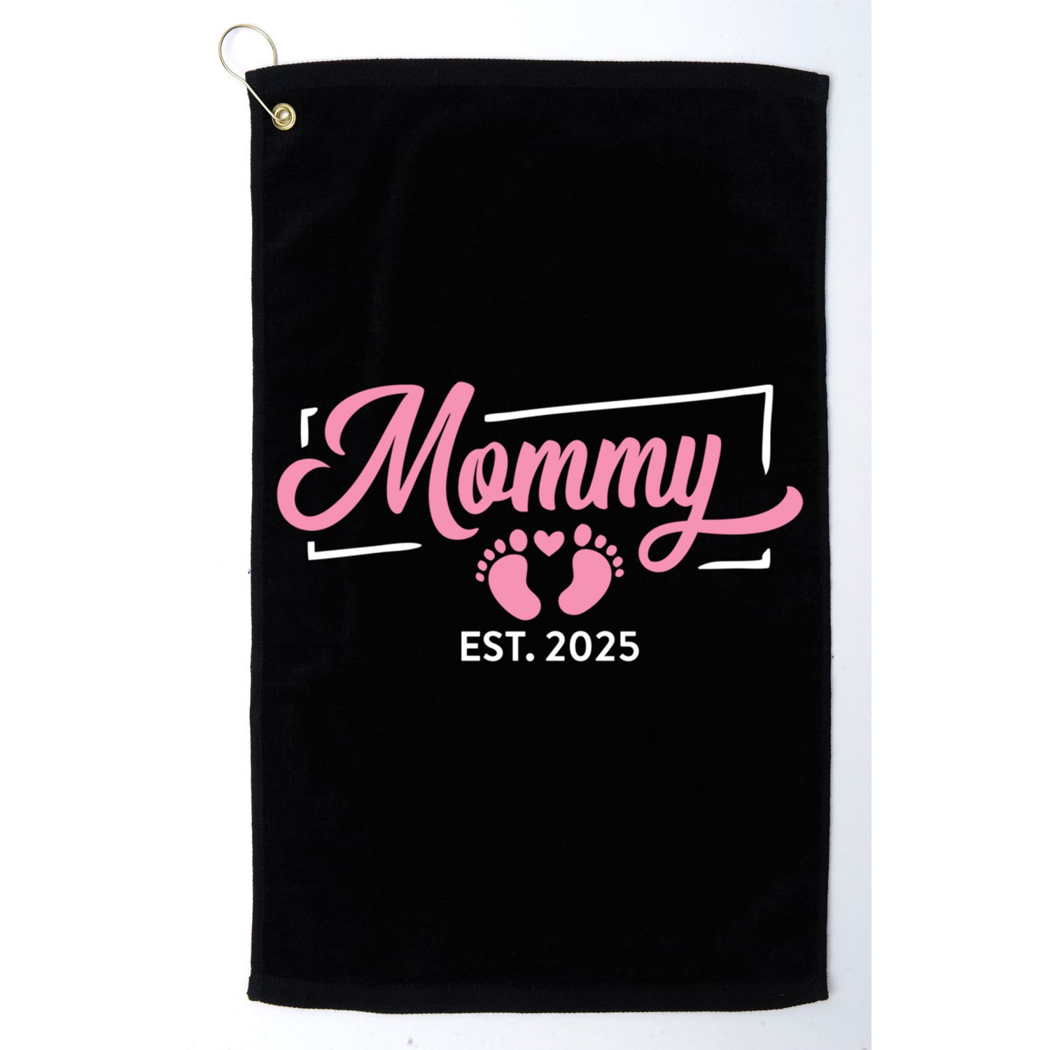 Mommy Est 2025 Expect Baby New First Mom Mama Mother's Day  Golf Towel