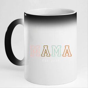 Mama Est 2024 Promoted To Mommy MotherS Day Mom To Be 2024 11oz Black Color Changing Mug