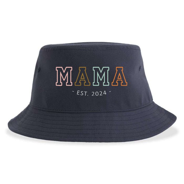 Mama Est 2024 Promoted To Mommy MotherS Day Mom To Be 2024 Sustainable Bucket Hat