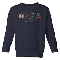 Mama Est 2024 Promoted To Mommy MotherS Day Mom To Be 2024 Toddler Sweatshirt