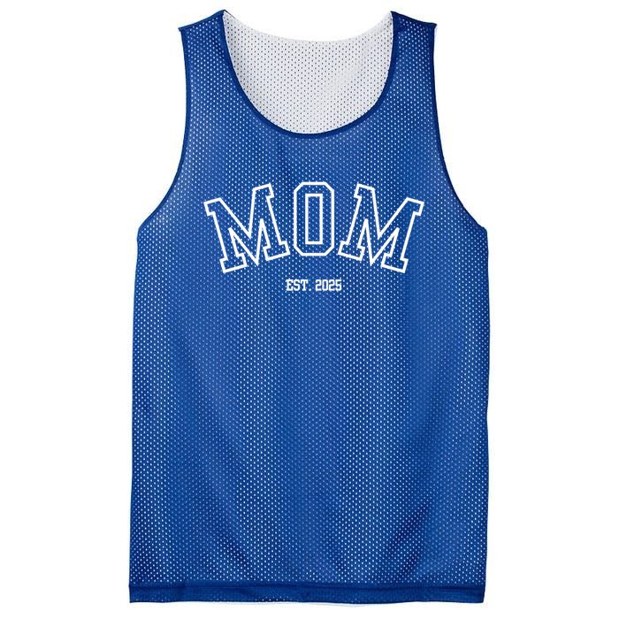 Mom Est 2025 New Mom Announcet Gift Mesh Reversible Basketball Jersey Tank