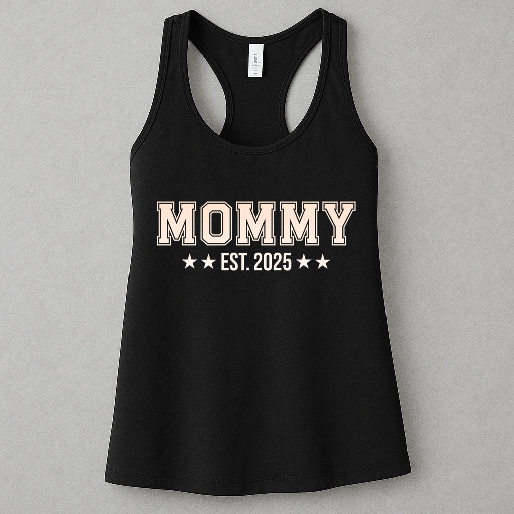 Mommy Est 2025 Expect Baby New First Mom Mama Mother's Day  Womens Tank Top
