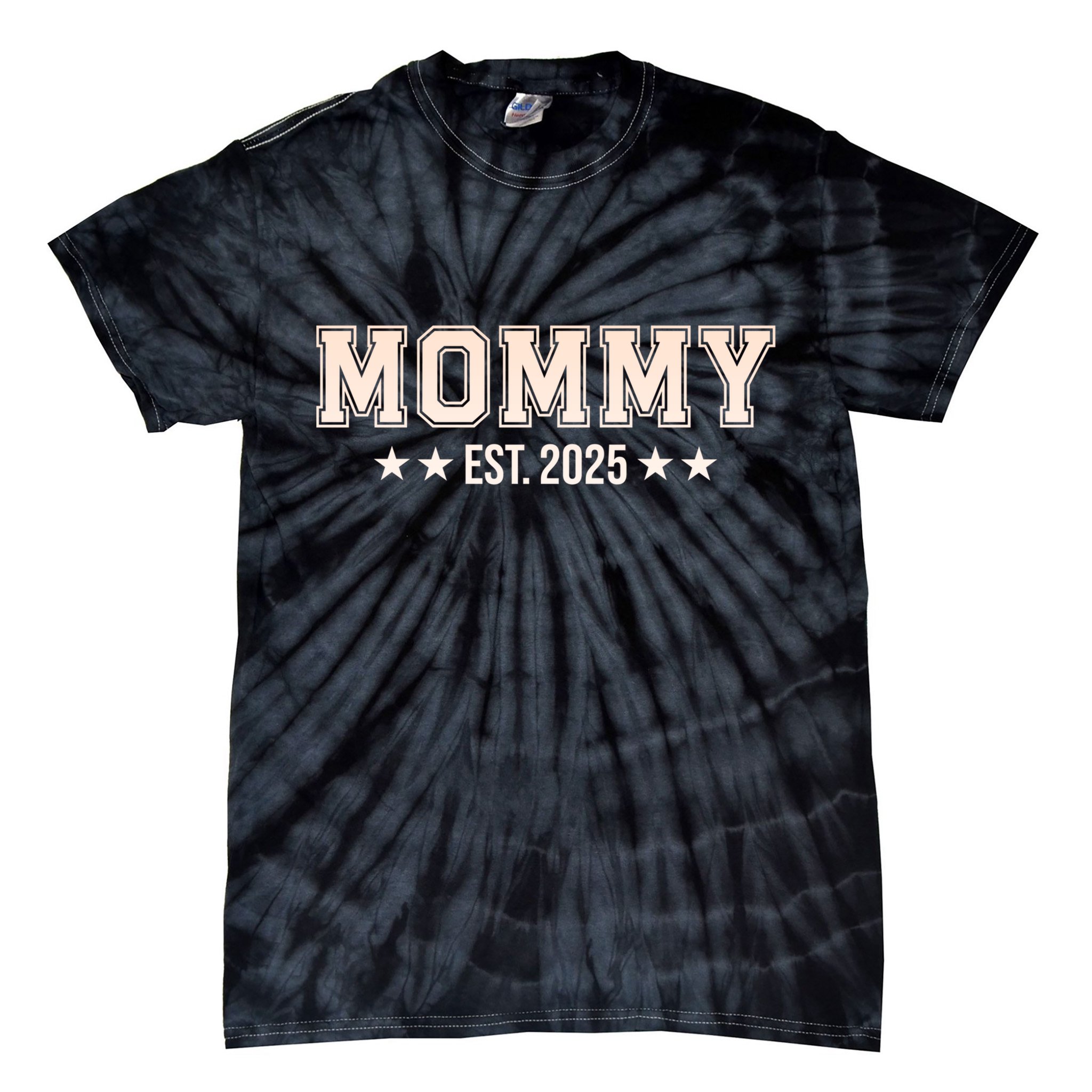 Mommy Est 2025 Expect Baby New First Mom Mama Mother's Day  Tie-Dye T-Shirt