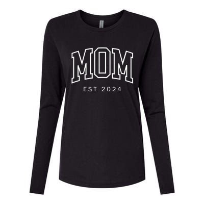 Mom Est 2024 New Mom Mama Mommy Happy MotherS Day Womens Cotton Relaxed Long Sleeve T-Shirt