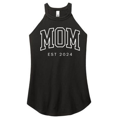 Mom Est 2024 New Mom Mama Mommy Happy MotherS Day Women’s Perfect Tri Rocker Tank