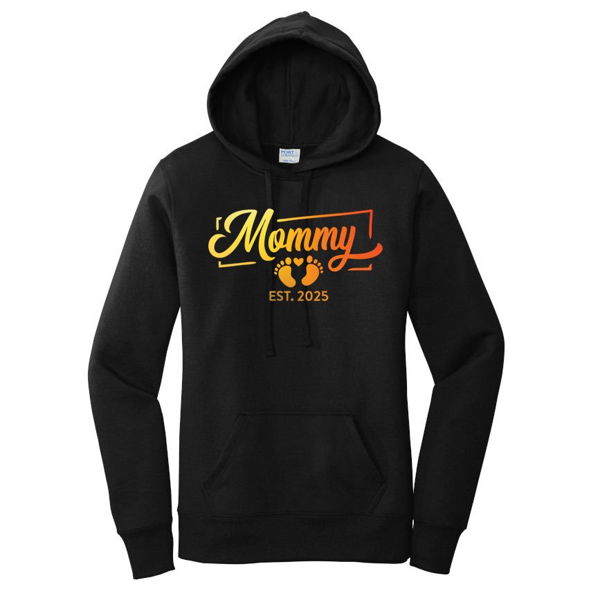 Mommy Est 2025 Expect Baby New First Mom Mama Mother's Day  Women's Pullover Hoodie