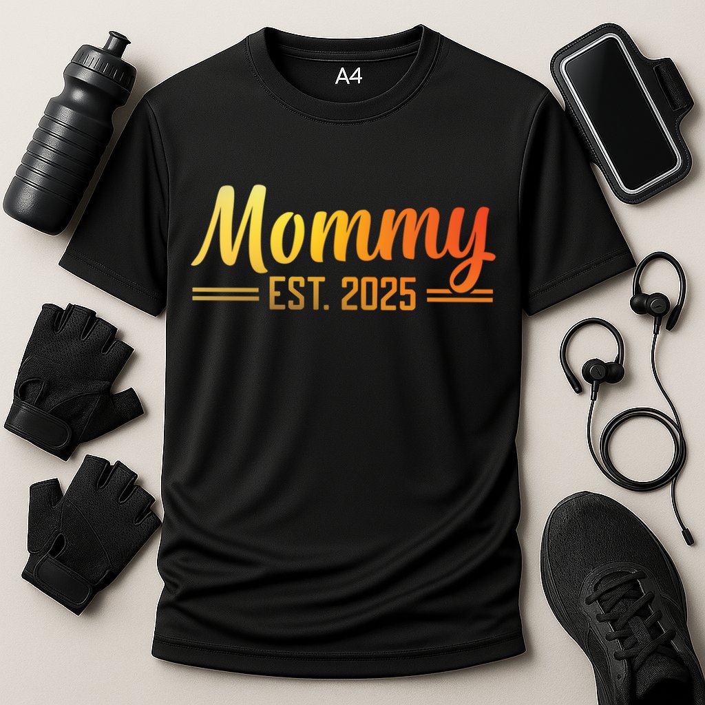 Mommy Est 2025 Expect Baby New First Mom Mama Mother's Day  Cooling Performance Crew T-Shirt