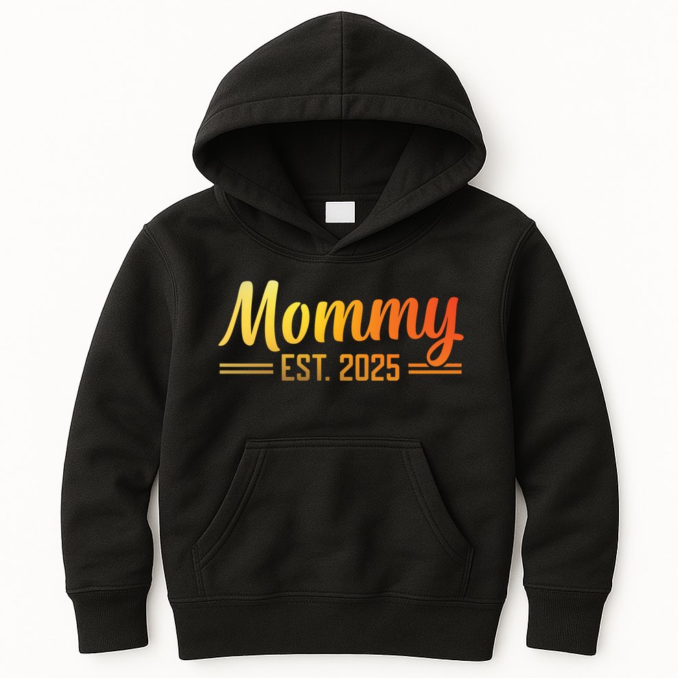 Mommy Est 2025 Expect Baby New First Mom Mama Mother's Day  Kids Hoodie