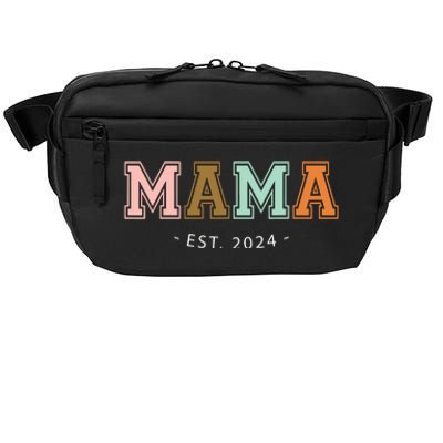 Mama Est 2024 Promoted Mothers Day Design Crossbody Pack